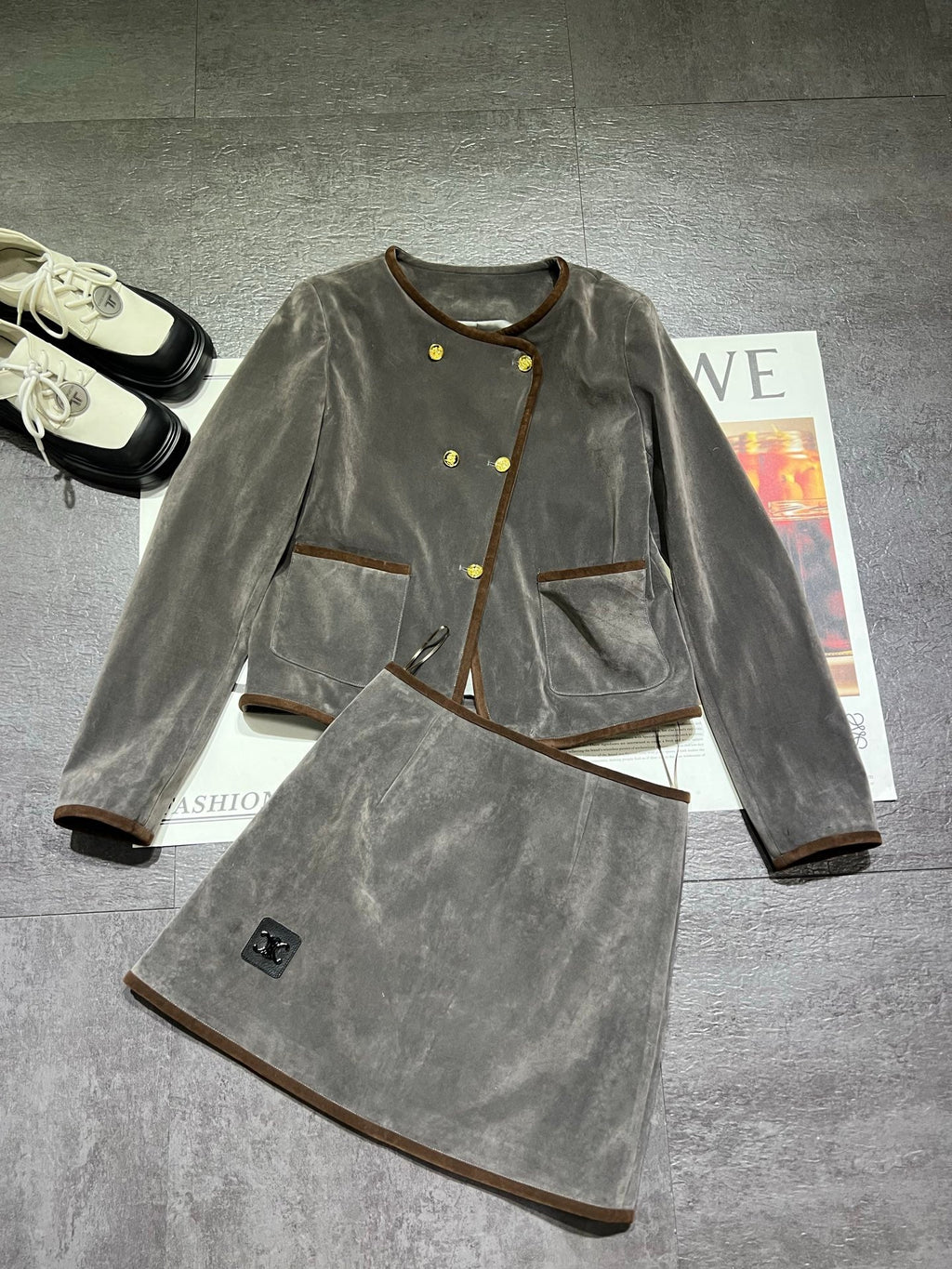 CELINE 26S JACKET AND SKIRT SET 156