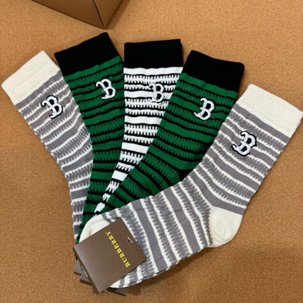 BURBERRY 26S CREW SOCKS 565966 (1 BOX)