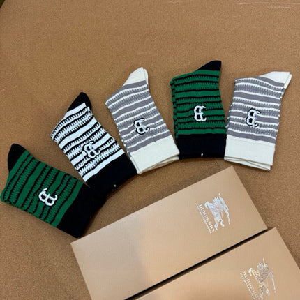 BURBERRY 26S CREW SOCKS 565966 (1 BOX)