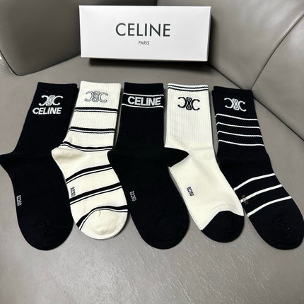 CELINE 26S CREW SOCKS 412449 (1 BOX)
