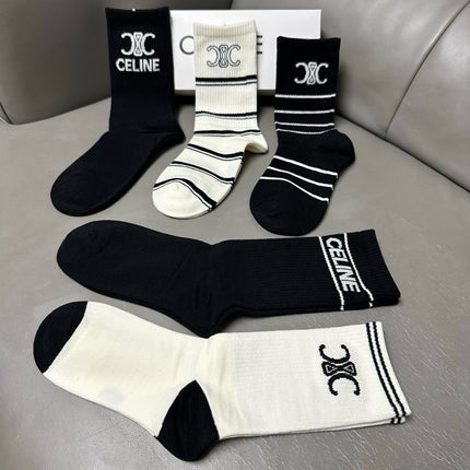 CELINE 26S CREW SOCKS 412449 (1 BOX)