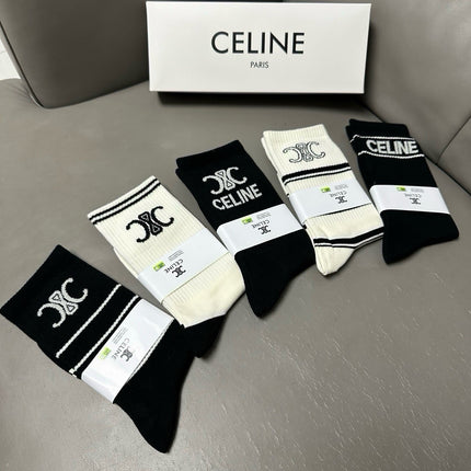CELINE 26S CREW SOCKS 412449 (1 BOX)