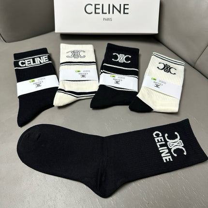 CELINE 26S CREW SOCKS 412449 (1 BOX)