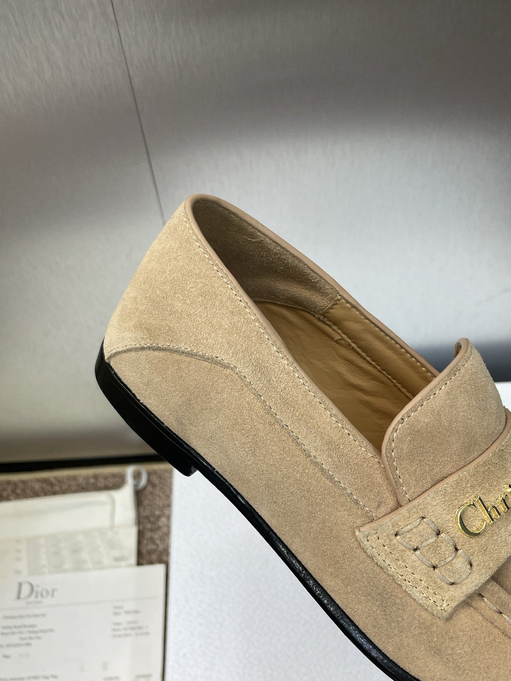 DIOR 25S LOAFER IN LIGHT BROWN SUEDE