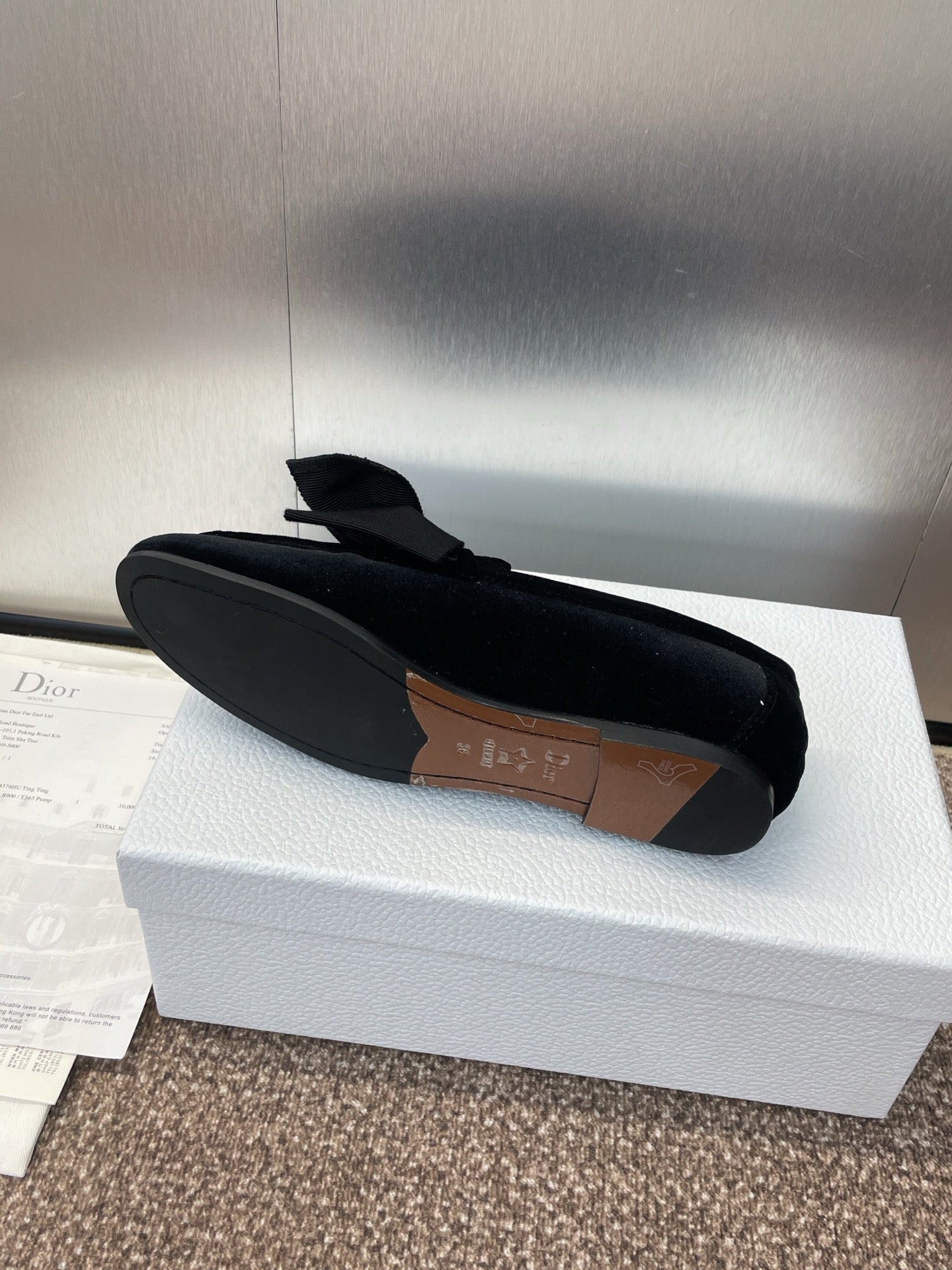 DIOR 25S LOAFER IN BLACK VELVET AND GROSGRAIN