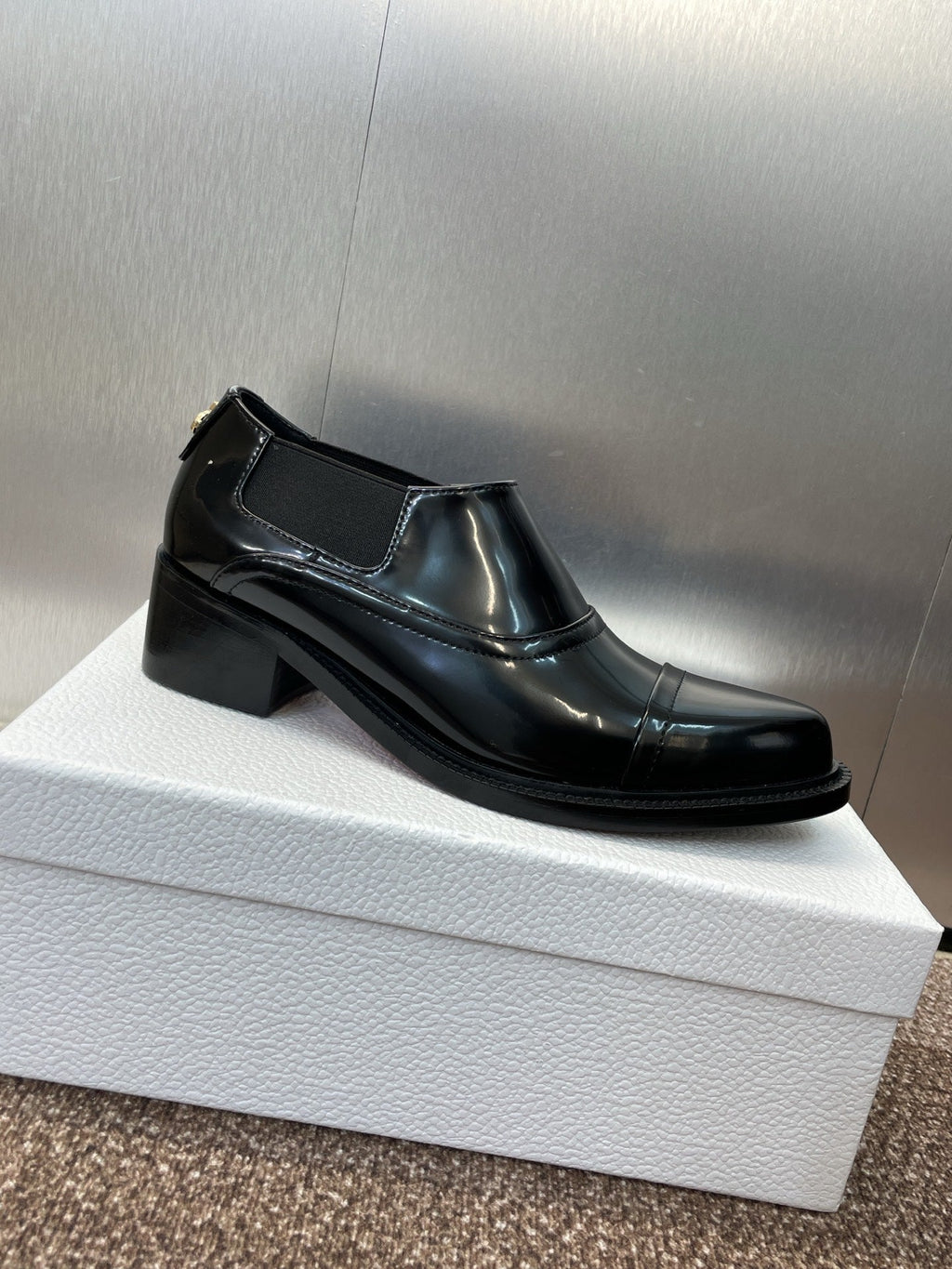 DIOR 25S DANDY DERBY SHOE 35MM IN BLACK BRUSHED CALFSKIN
