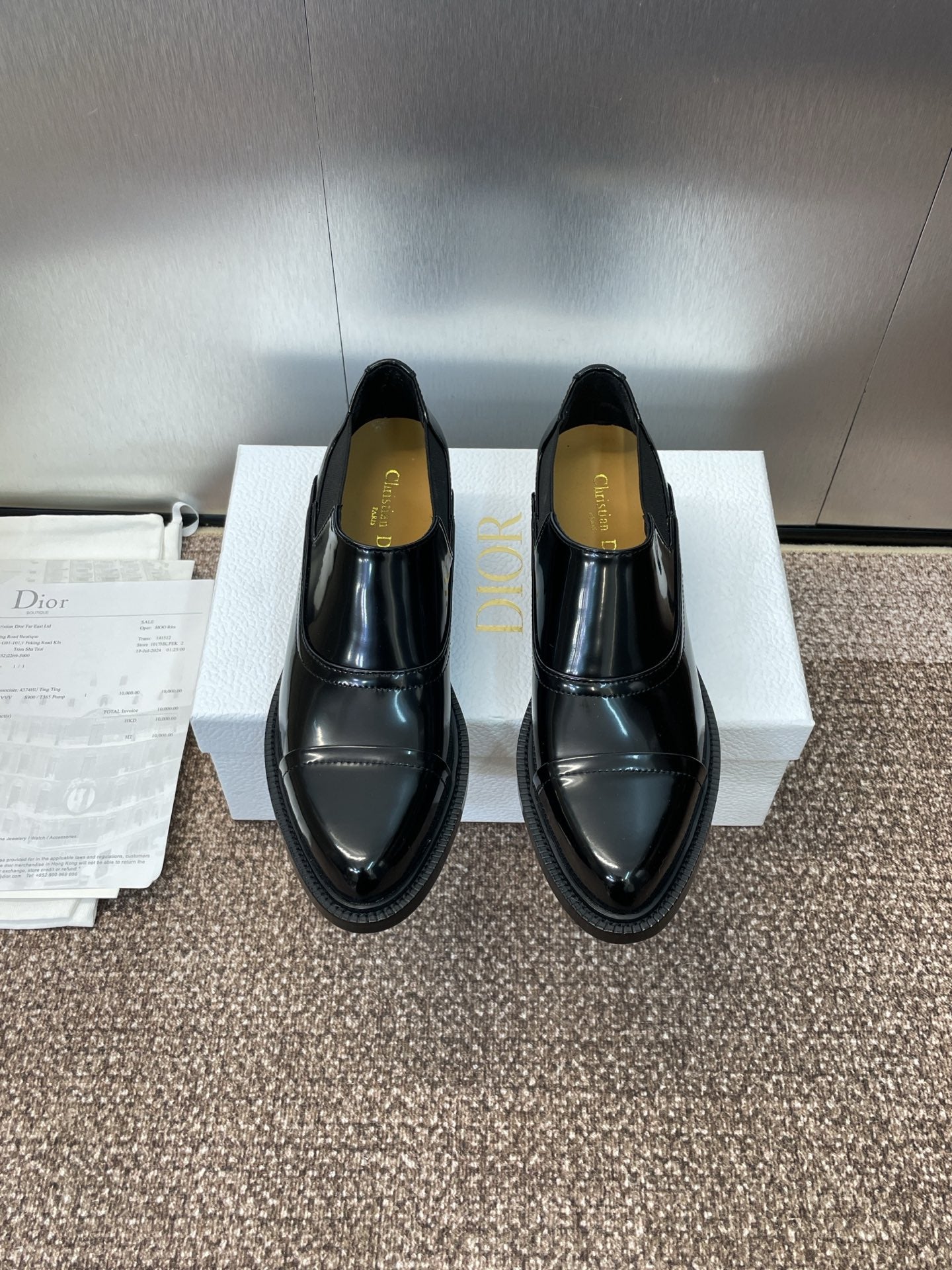 DIOR 25S DANDY DERBY SHOE 35MM IN BLACK BRUSHED CALFSKIN