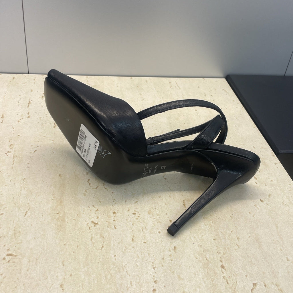 YSL 26S HEELED SANDALS 95 MM IN BLACK CALFSKIN STYLE 1