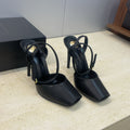 YSL 26S HEELED SANDALS 95 MM IN BLACK CALFSKIN STYLE 1