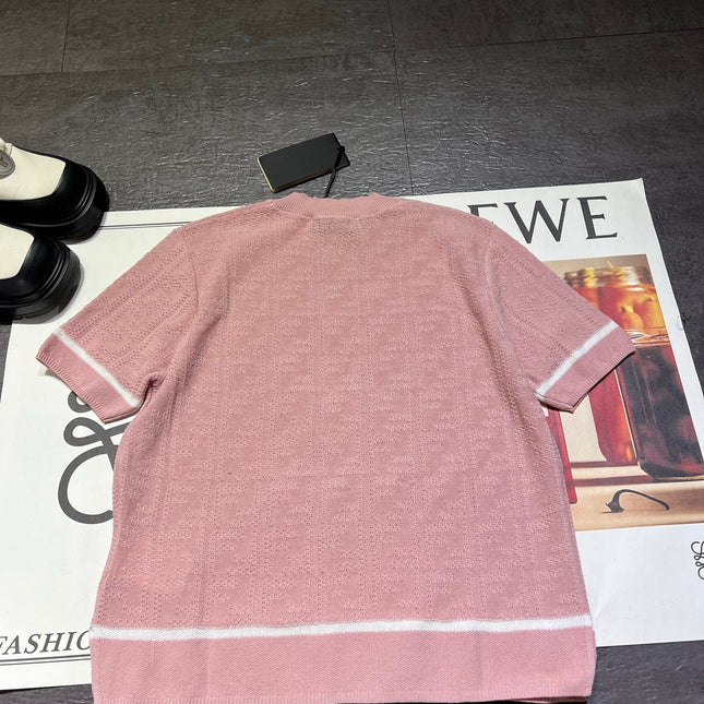 FENDI 26S SHORT SLEEVE KNIT T-SHIRT 222