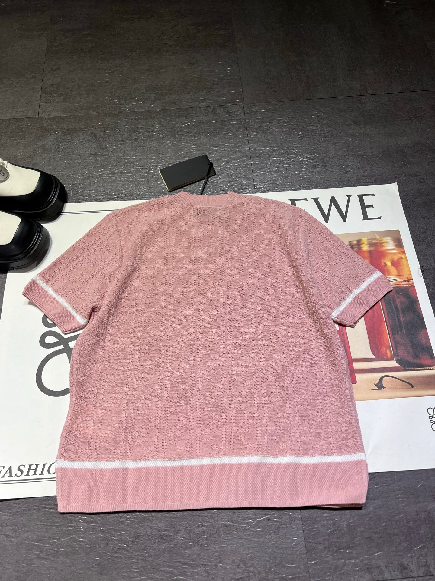FENDI 26S SHORT SLEEVE KNIT T-SHIRT 222