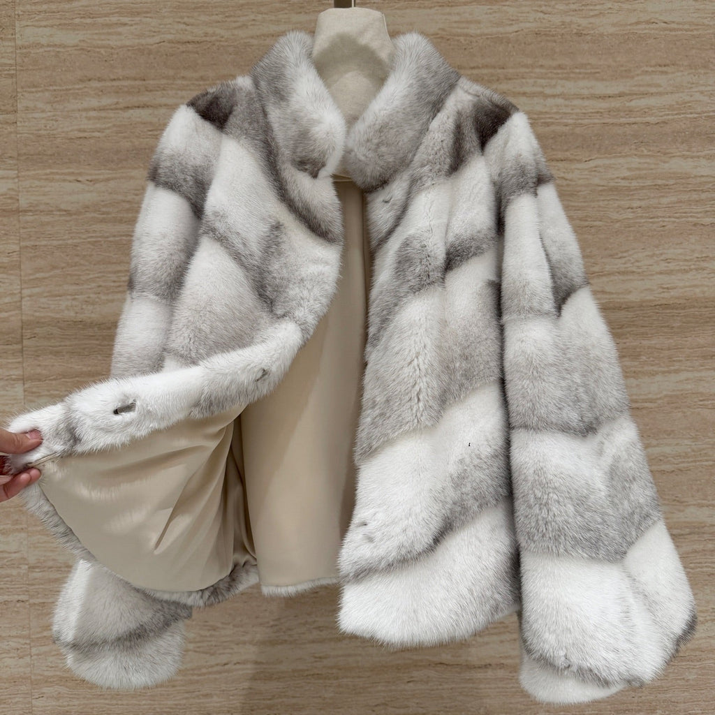 DIOR 25S STAND-COLLAR MINK FUR JACKET 778