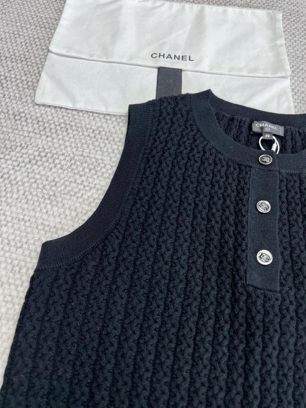 CC Vest Black Wool