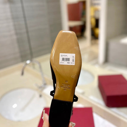 VALENTINO 26S SLINGBACK IN BLACK SMOOTH CALFSKIN