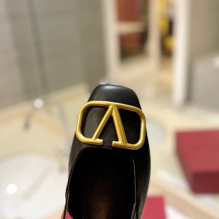 VALENTINO 26S SLINGBACK IN BLACK SMOOTH CALFSKIN
