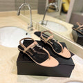 SL CASSANDRA SANDALS TAN POLISHED CALFSKIN