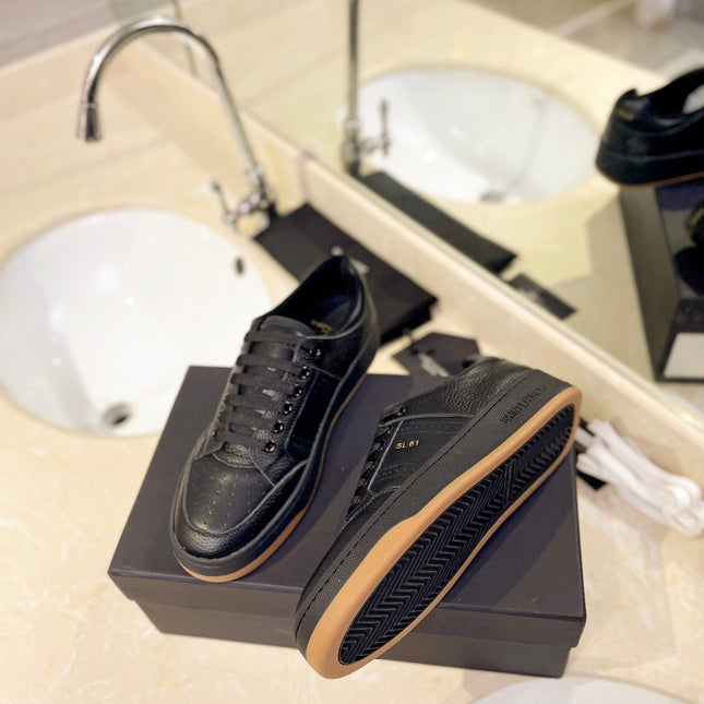 SL SL/61 SNEAKERS BLACK PERFORATED CALFSKIN