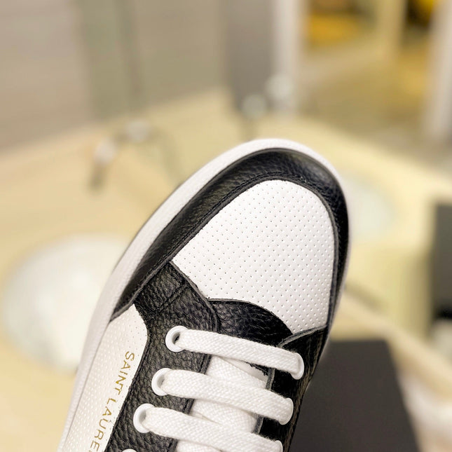SL SL/61 SNEAKERS WHITE-BLACK CALFSKIN