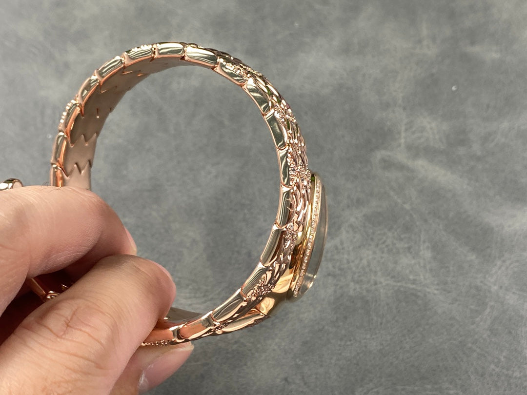 SERPENTI TUBOGAS QUARTZ ROSE GOLD GREEN DIAL