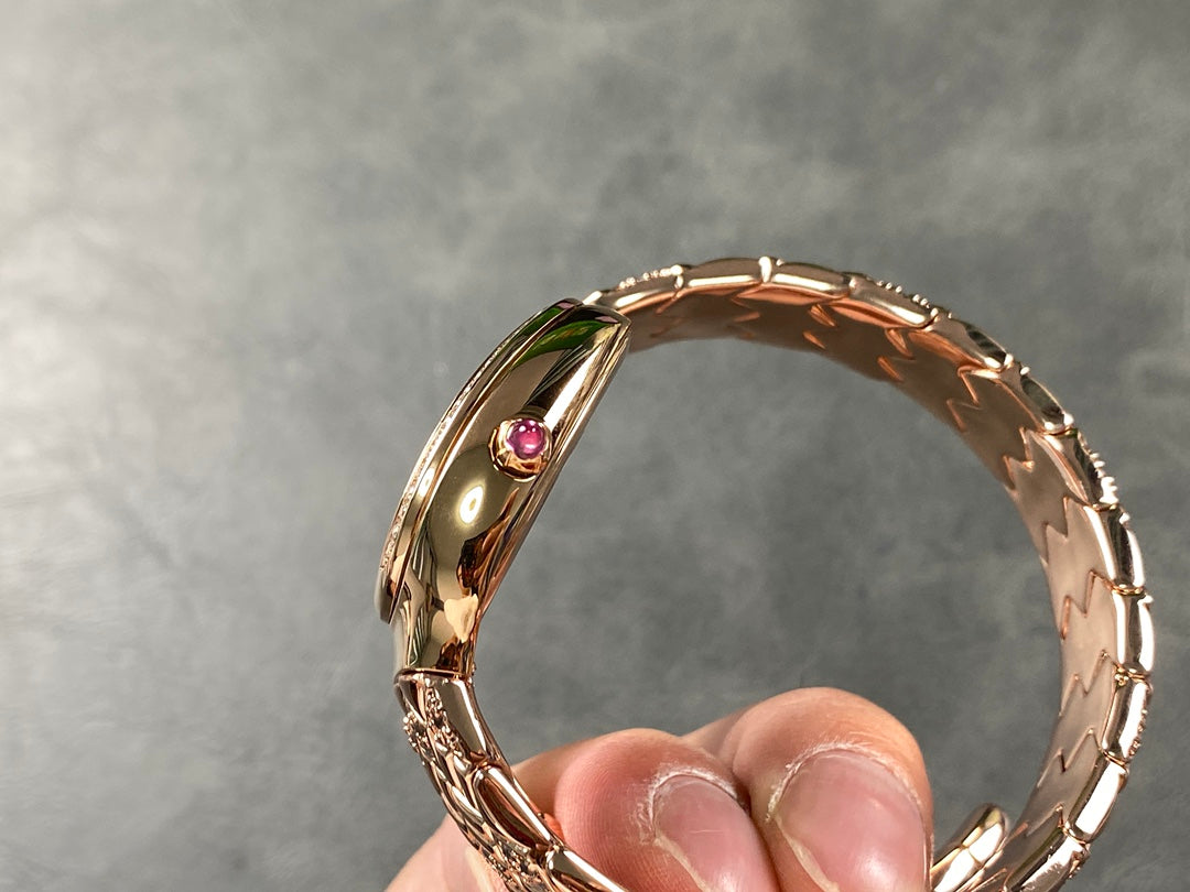 SERPENTI TUBOGAS QUARTZ ROSE GOLD GREEN DIAL