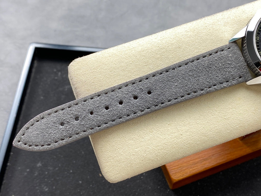 CALATRAVA WHITE GOLD CASE GRAY SUEDE STRAP