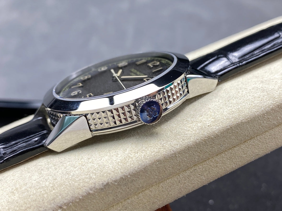 CALATRAVA WHITE GOLD CASE BLACK ALLIGATOR LEATHER STRAP