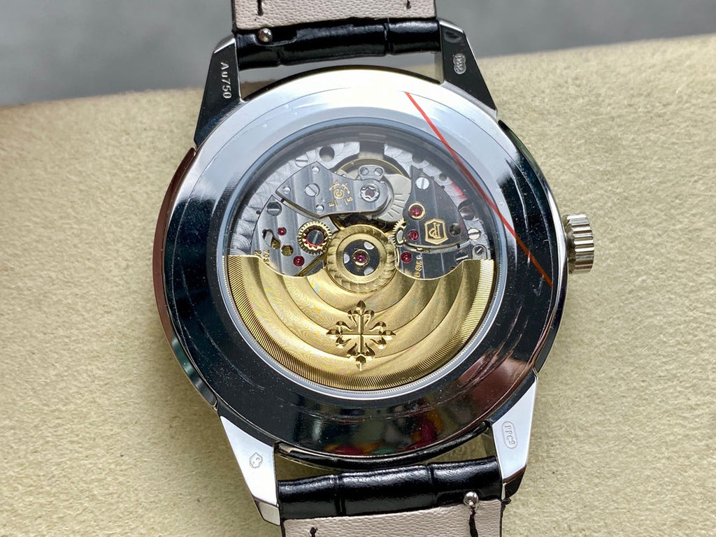 CALATRAVA WHITE GOLD CASE BLACK ALLIGATOR LEATHER STRAP