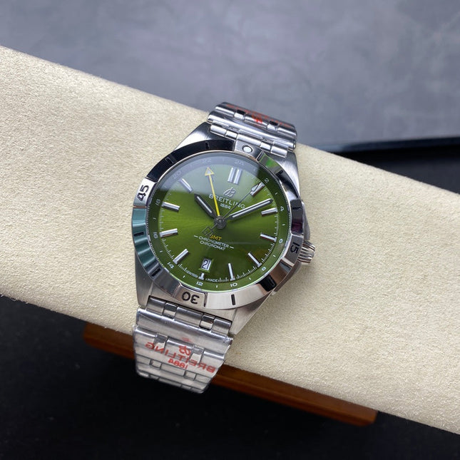 CHRONOMAT AUTOMATIC GMT 40 ALL STEEL OLIVE GREEN DIAL