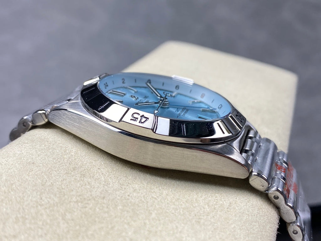 CHRONOMAT AUTOMATIC GMT 40 ALL STEEL ZIGGURAT BLUE DIAL