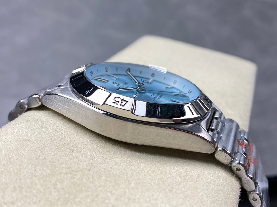 CHRONOMAT AUTOMATIC GMT 40 ALL STEEL ZIGGURAT BLUE DIAL