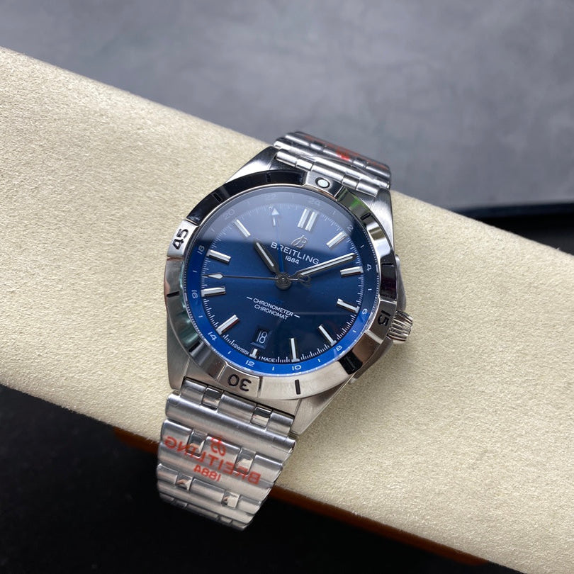 CHRONOMAT AUTOMATIC GMT 40 ALL STEEL NAVY BLUE DIAL