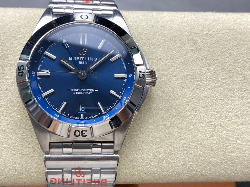 CHRONOMAT AUTOMATIC GMT 40 ALL STEEL NAVY BLUE DIAL