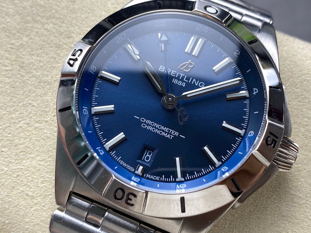 CHRONOMAT AUTOMATIC GMT 40 ALL STEEL NAVY BLUE DIAL