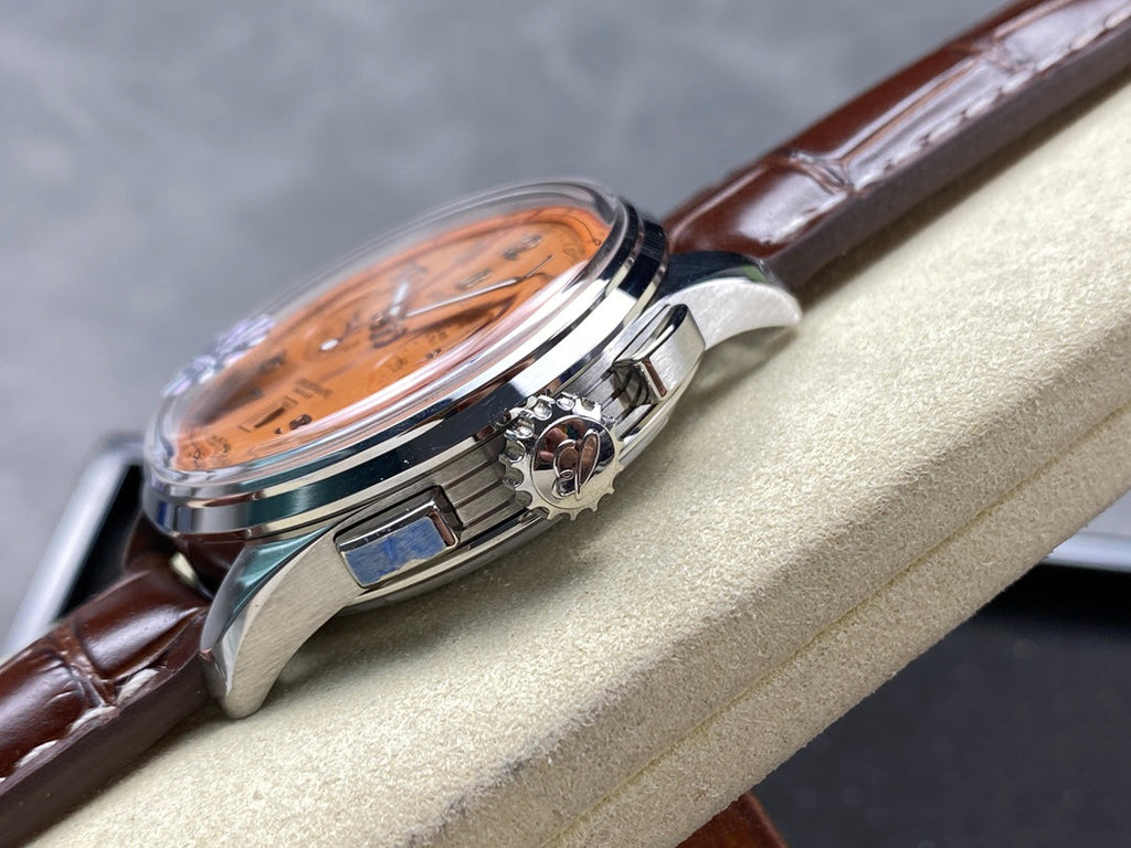 PREMIER B01 CHRONOGRAPH 42 STEEL CASE BROWN ALLIGATOR LEATHER STRAP