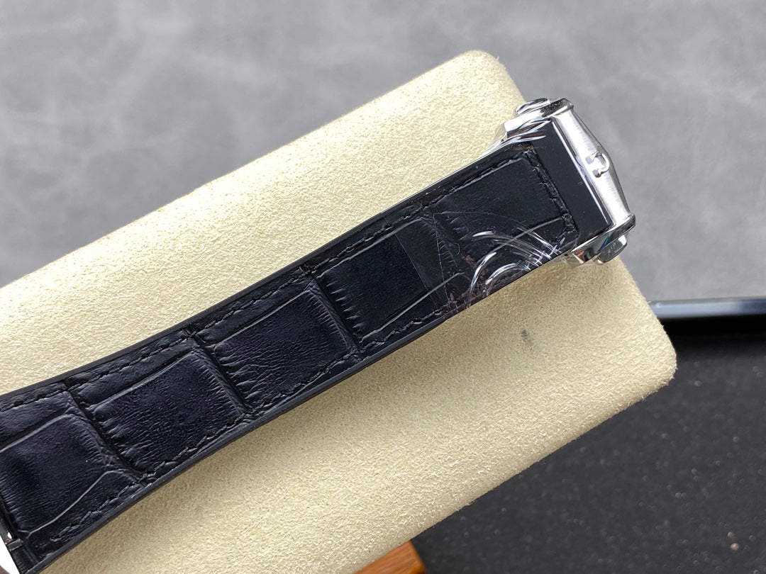 WATCH OMEGA CONSTELLATION CO AXIAL MASTER CHRONOMETER 41 MM SILVER CASE WITH BLACK LEATHER STRAP