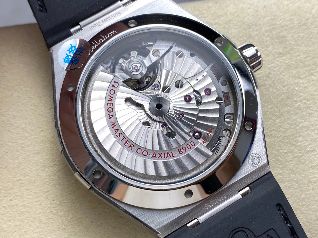CONSTELLATION 41 MM SILVER CASE WITH GREEN FOREST DIAL AND LEATHER STRAP