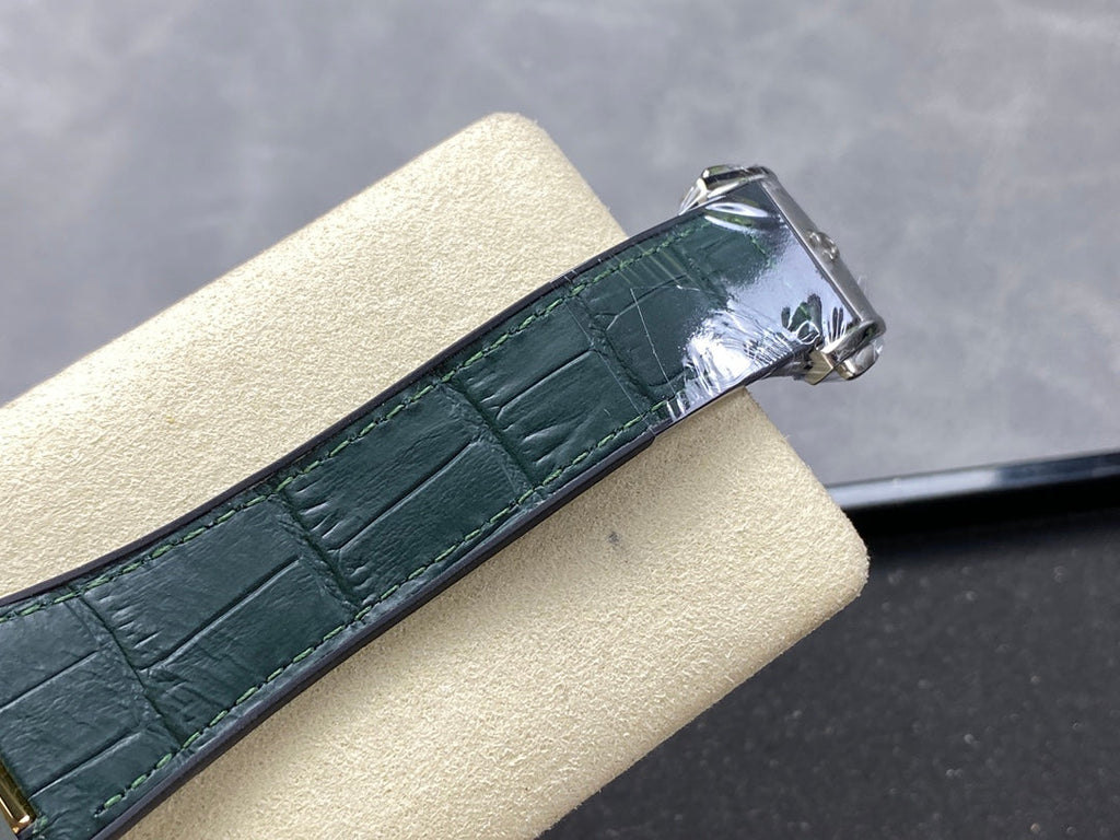 CONSTELLATION 41 MM STEEL CASE WITH GREEN FOREST DIAL AND LEATHER STRAP