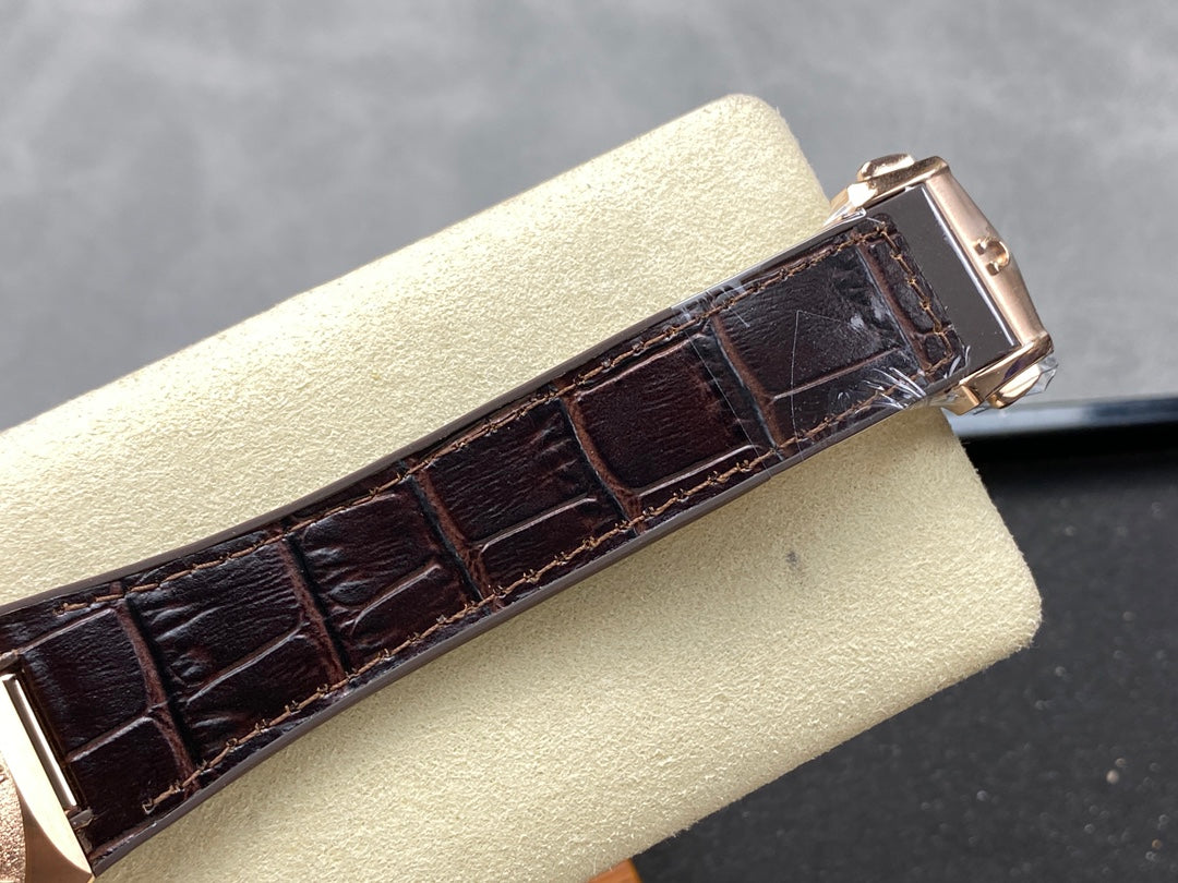 CONSTELLATION 39 MM WATCH YELLOW GOLD CASE WITH HICKORY BROWN LEATHER STRAP