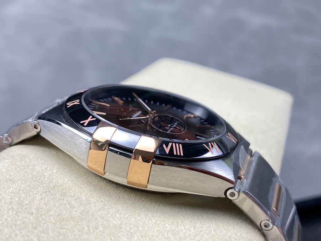 CONSTELLATION 41 MM WATCH SILVER MIX GOLD CASE WITH WINE RED DIAL