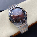CONSTELLATION 41 MM WATCH SILVER MIX GOLD CASE WITH WINE RED DIAL
