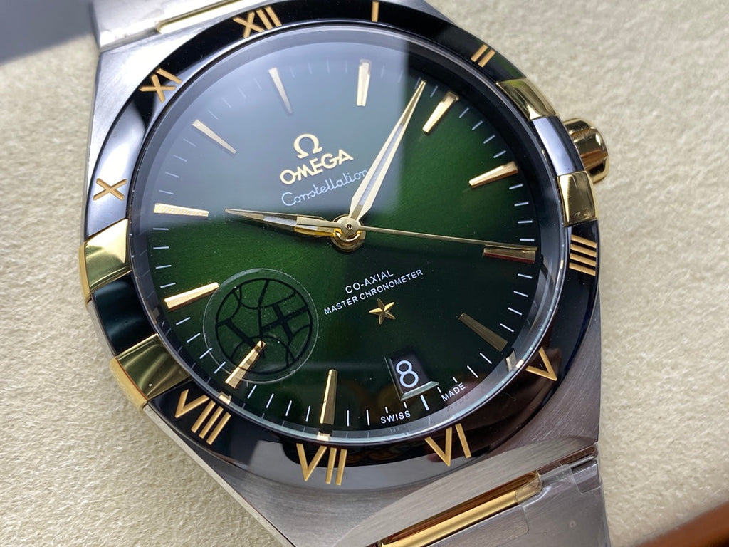 CONSTELLATION 41 MM WATCH SILVER MIX GOLD CASE WITH JUNGLE GREEN DIAL