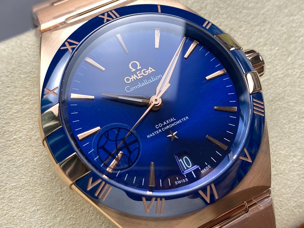 CONSTELLATION 39 MM WATCH ROSE GOLD CASE WITH NAVY BLUE DIAL