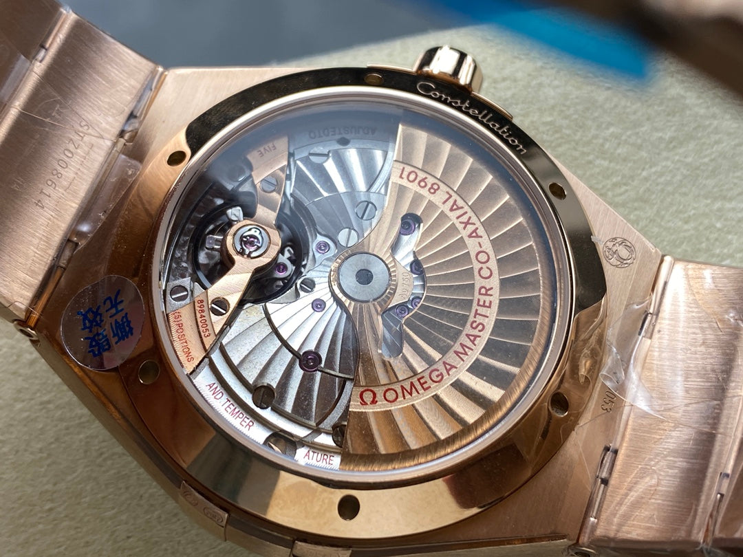 CONSTELLATION 39 MM WATCH ROSE GOLD CASE WITH NAVY BLUE DIAL
