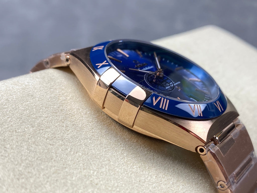 CONSTELLATION 39 MM WATCH ROSE GOLD CASE WITH NAVY BLUE DIAL