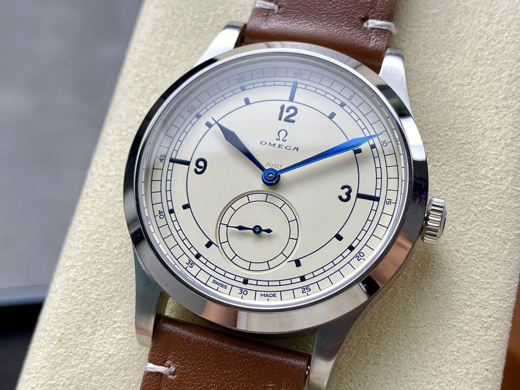SPECIALITIES CK 859 WATCH SILVER CASE WITH CARAMEL BROWN LEATHER STRAP