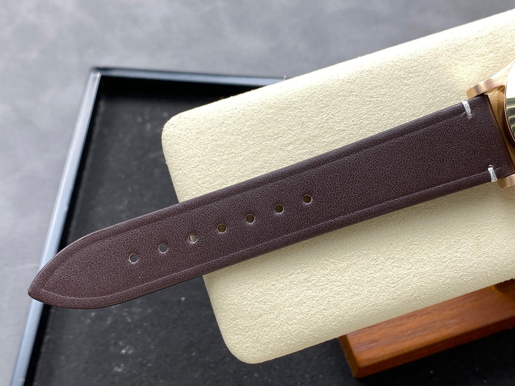 SPECIALITIES OLYMPIC GAMES COLLECTION  WATCH ROSE GOLD CASE WITH RUSSET BROWN LEATHER STRAP