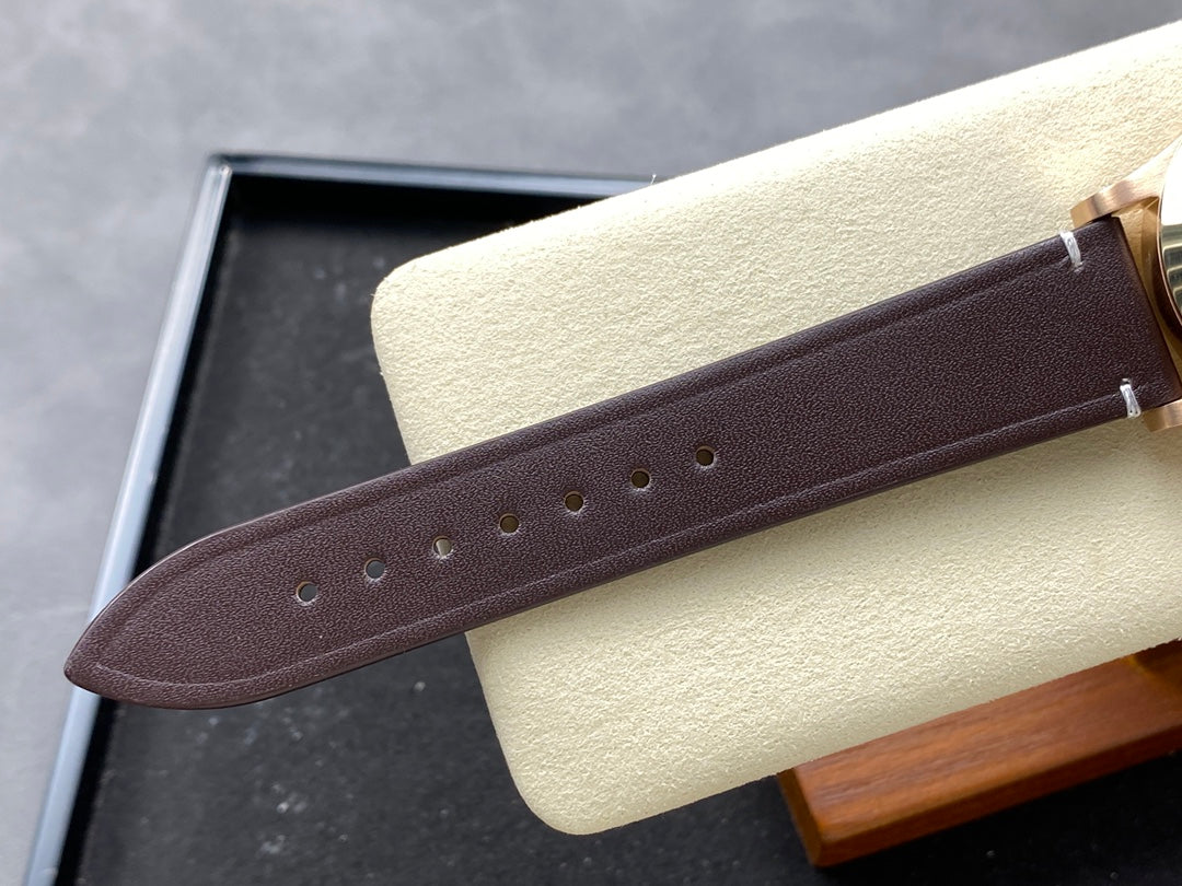SPECIALITIES OLYMPIC GAMES COLLECTION  WATCH ROSE GOLD CASE WITH RUSSET BROWN LEATHER STRAP