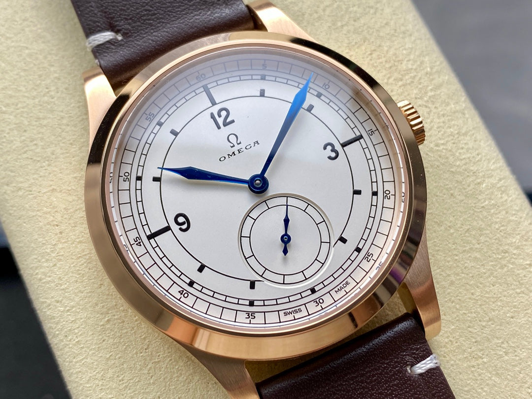 SPECIALITIES OLYMPIC GAMES COLLECTION  WATCH ROSE GOLD CASE WITH RUSSET BROWN LEATHER STRAP
