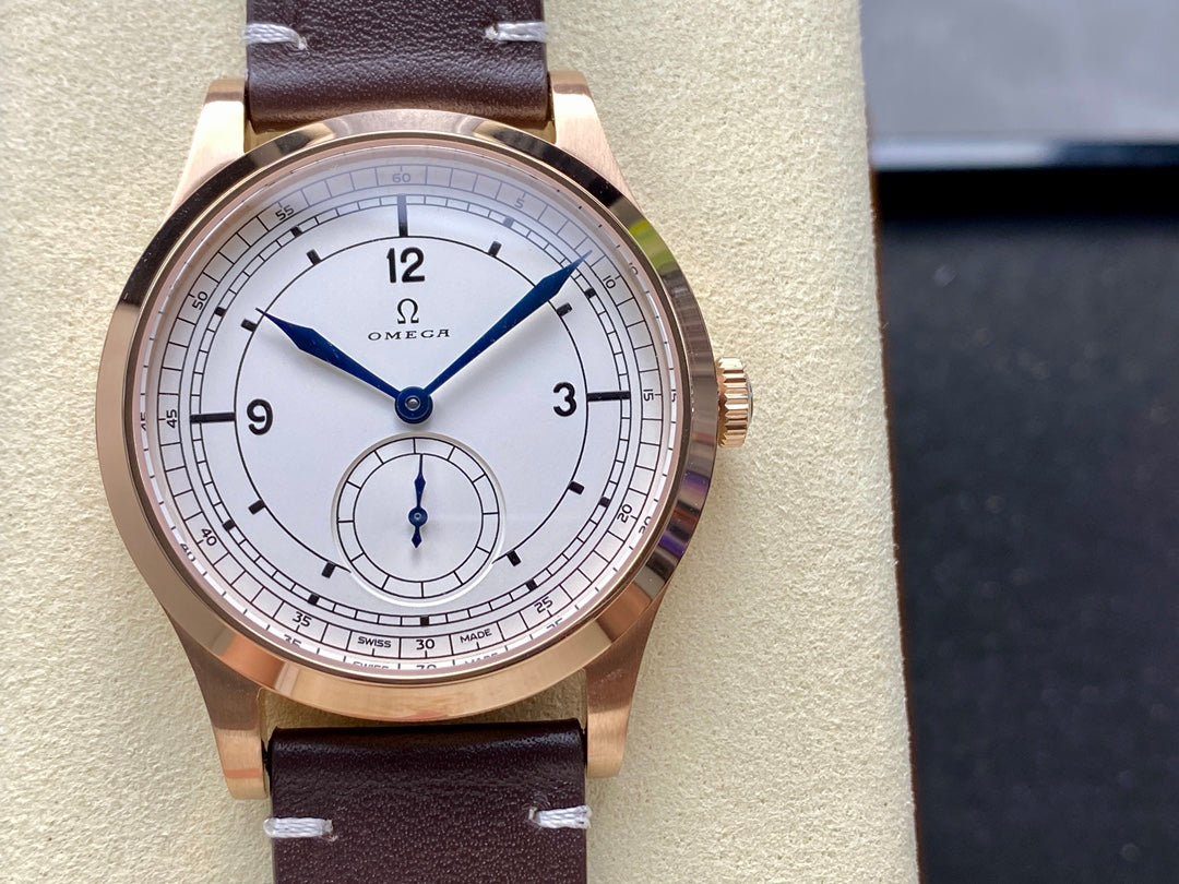 SPECIALITIES OLYMPIC GAMES COLLECTION  WATCH ROSE GOLD CASE WITH RUSSET BROWN LEATHER STRAP