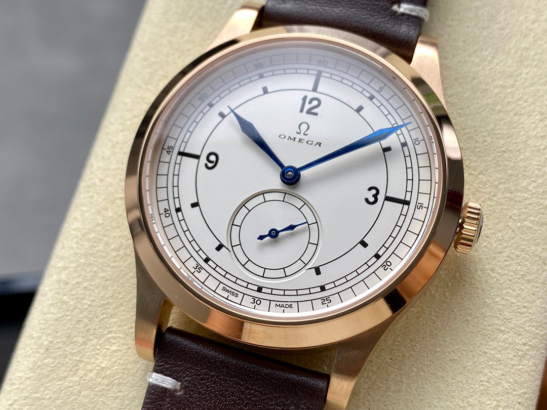 SPECIALITIES OLYMPIC GAMES COLLECTION  WATCH ROSE GOLD CASE WITH RUSSET BROWN LEATHER STRAP
